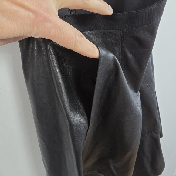 Miss Wu Black Leather Circle Skirt Size 8 Nordstrom Exclusive - Picture 13 of 14